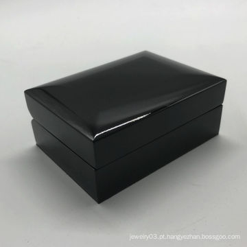 Luxury Black Wooden Box for Cufflinks Logo personalizado